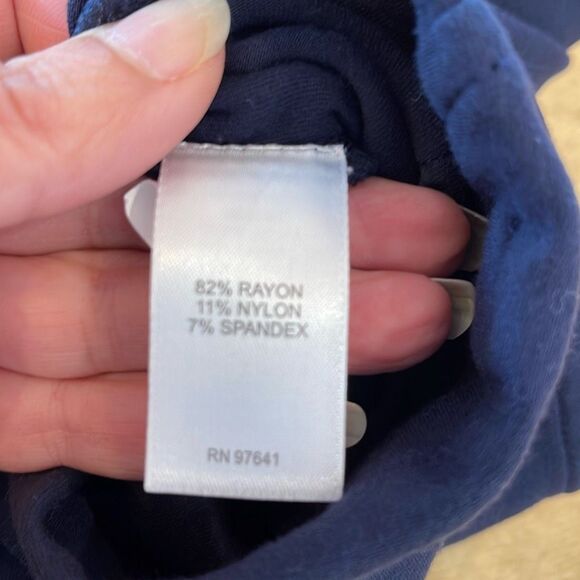 J. Jill Wearever Collection Womens Flat Front Cropped Pants‎ Navy Blue Size XL - Picture 5 of 8